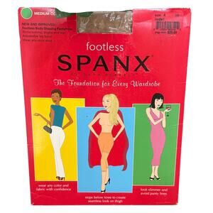 SPANX Footless Shaping Pantyhose Nude1 Size A 95-125 LBS NEW